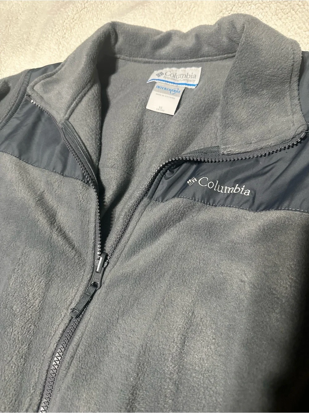 Columbia Kid’s Gray Full-Zip Teddy Fleece Jacket